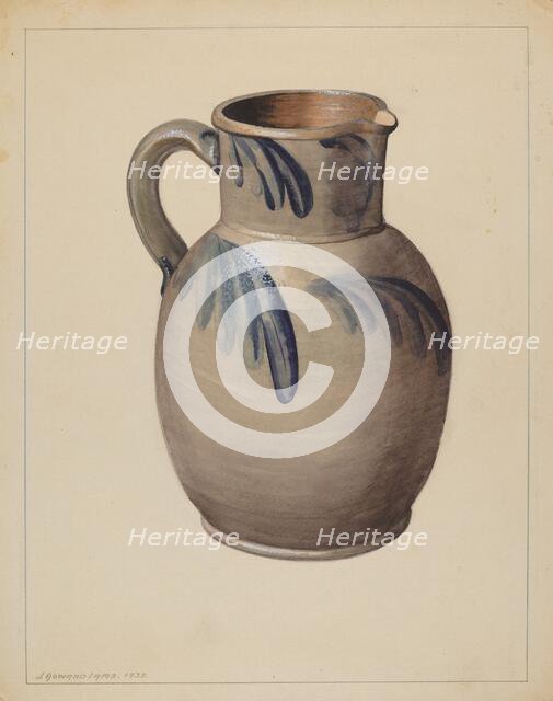 Batter Pitcher, c. 1937. Creator: J. Howard Iams.