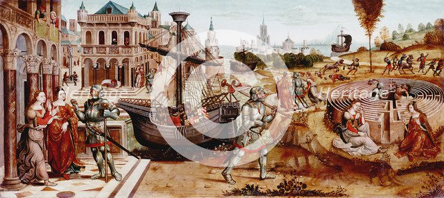 'The Story of Theseus', mid-15th century. Artist: Master of the Cassoni