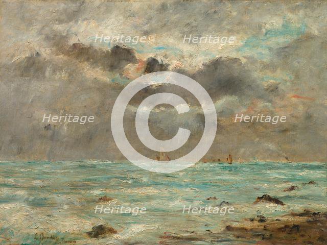 The Coast at Trouville, c. 1865-1900. Creator: Eugène Boudin (French, 1824-1898), imitator of.