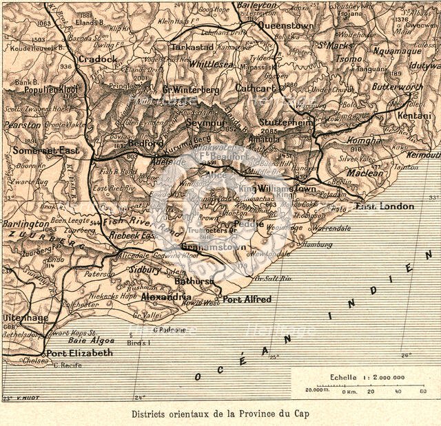 ''Districts orientaux de la Province du Cap; Afrique Australe', 1914. Creator: Unknown.