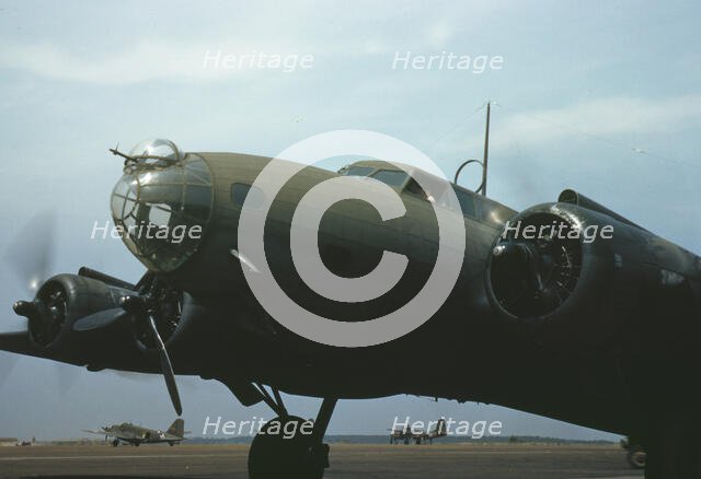 A giant of the skyways poises for flight, Langley Field, Va. , 1942. Creator: Alfred T Palmer.