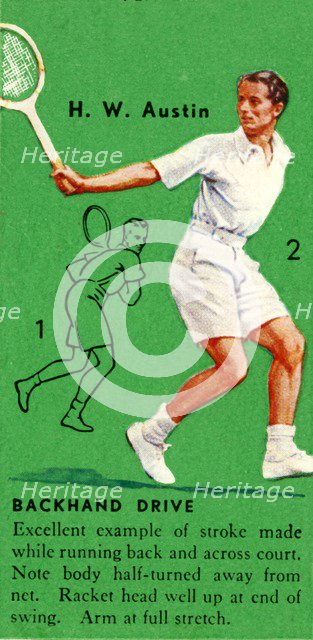 'H. W. Austin - Backhand Drive', c1935. Creator: Unknown.