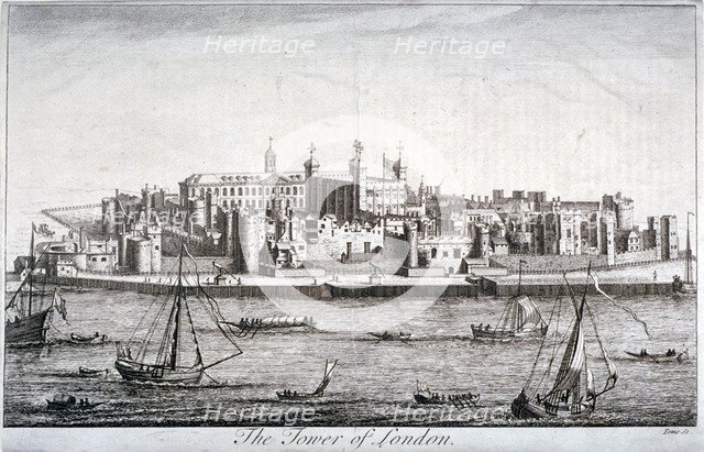 Tower of London, Stepney, c1750. Artist: William Henry Toms