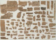 Papyri Fragments, Coptic, 7th century. Creator: Unknown.