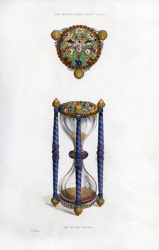 Hourglass, mid-17th century, (1843).Artist: Henry Shaw