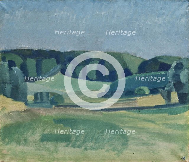 Landscape near Bistrup, Sealand, 1918. Creator: Harald Giersing.