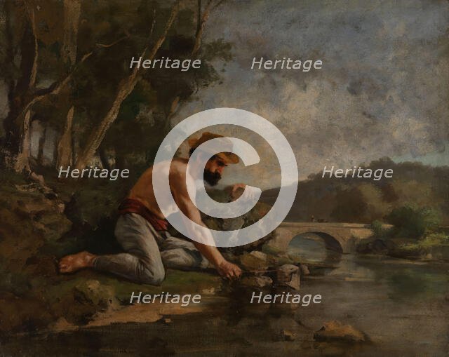 The Fisherman; Angler, between 1862 and 1877. Creator: Gustave Courbet.