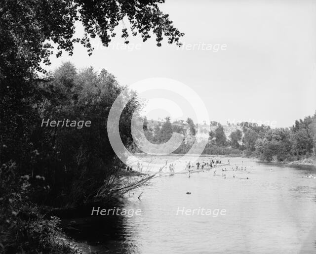 Ft. Snelling, view from up the Minnesota, between 1880 and 1899. Creator: Unknown.