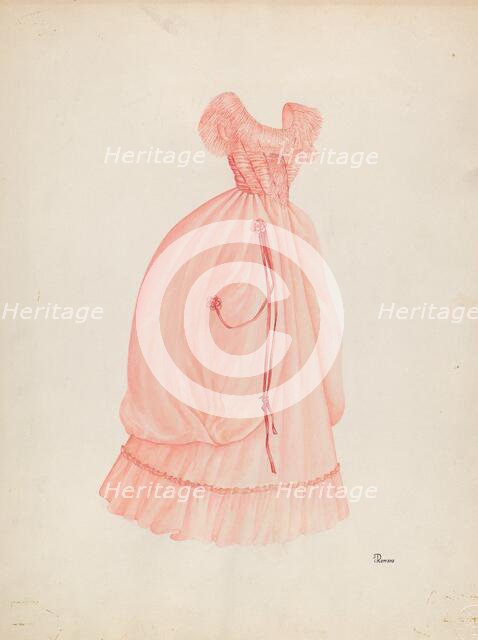 Dress, c. 1940. Creator: Josephine C. Romano.