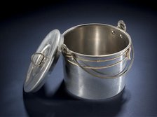 Aluminum pot and lid used by Charles Lindbergh, 1931. Creator: Primus.