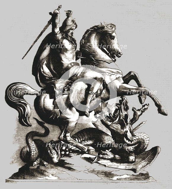 'St George and the Dragon', 1854. Creator: Unknown.