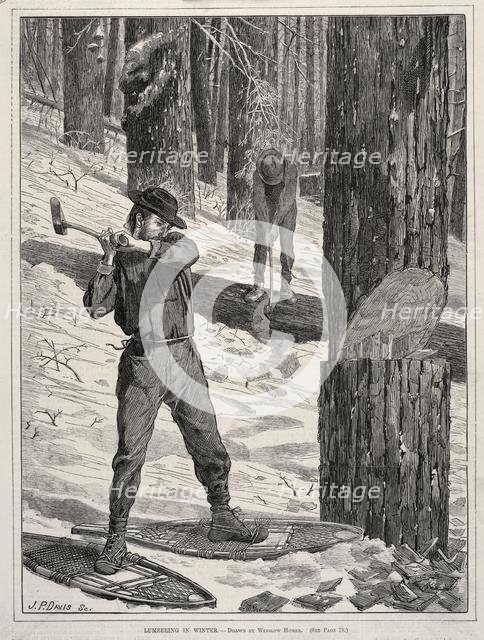 Lumbering in Winter, 1871. Creator: Winslow Homer (American, 1836-1910).