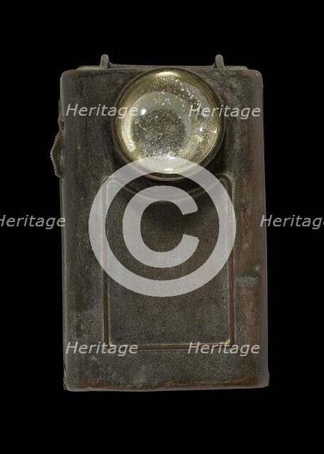 Army belt flashlight, 1917. Creator: Beacon Electric Works.