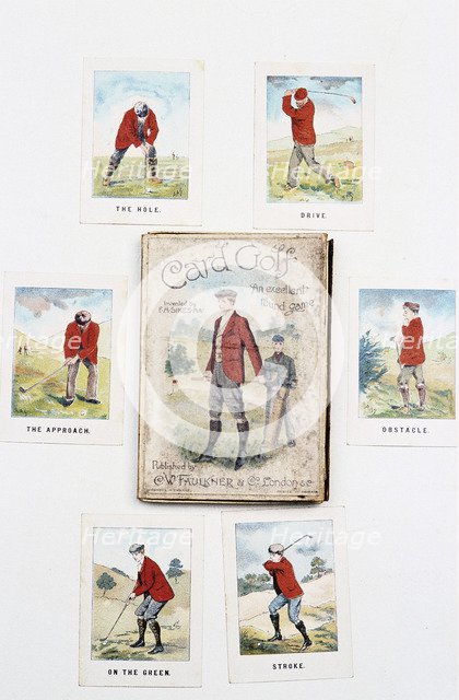 Card game Card Golf, and selection of cards, c1900-c1910. Artist: Unknown