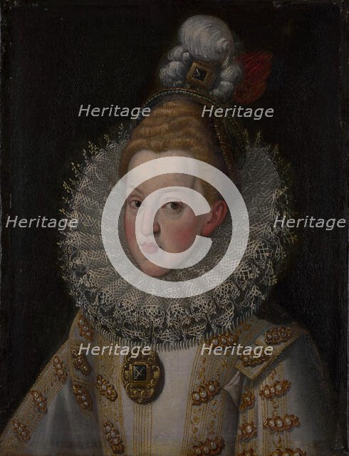 Portrait of Margaret of Austria (1584-1611). Creator: Pantoja de la Cruz, Juán (1553-1608).