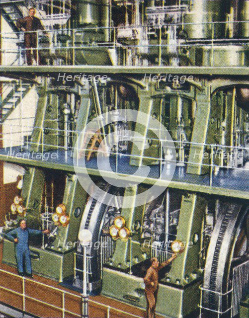 Huge triple expansion pumping engine, 1938. Artist: Unknown.