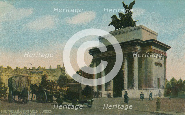 'The Wellington Arch, London', c1910.  Creator: Unknown.