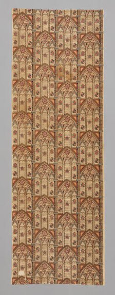 Gothic Arches (Furnishing Fabric), England, 1830/35. Creator: Unknown.