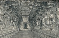 'Colonnade in the Interior of the Hindu Temple on the Island of Rameswaram Southern India', c1903, ( Artist: Unknown.
