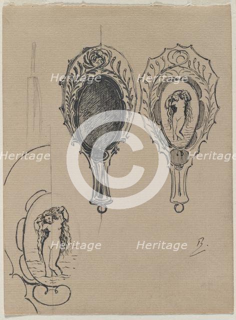 Design for a Hand Mirror, c. 1900-1902. Creator: Félix Bracquemond (French, 1833-1914).