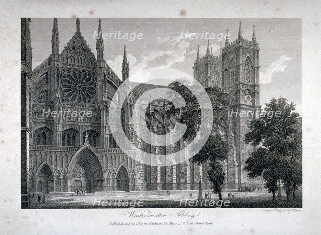 Westminster Abbey, London, 1804. Artist: Samuel Rawle