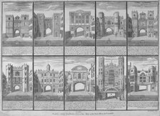 Ten gateways in the City of London and the City of Westminster, 1720.               Artist: Sutton Nicholls