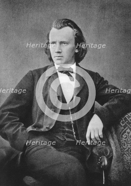 Johannes Brahms (1833-1897), German composer and pianist, c1866. Artist: Unknown