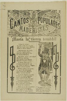 Madero Folk Songs: Even the Ground Trembled, 1911. Creator: José Guadalupe Posada.