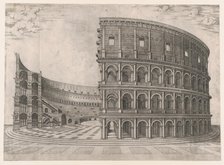 Speculum Romanae Magnificentiae: Interior and Exterior of the Colosseum, 16th century., 16th century Creator: Anon.