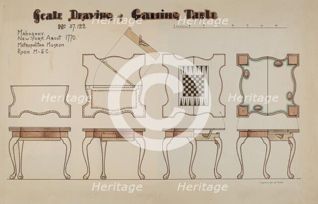 Gaming Table, c. 1940. Creator: M. Rosenshield-von-Paulin.