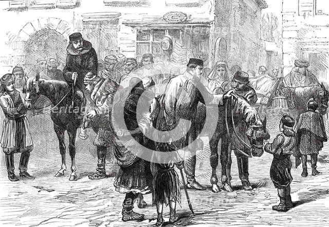 A Journey into the Herzegovina: Starting from Risano, from a sketch by our special artist, 1876. Creator: Unknown.