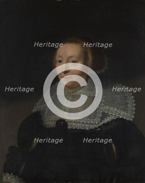 Portrait of a Woman with a Lace Collar, ca. 1632-35. Creator: Michiel van Mierevelt.