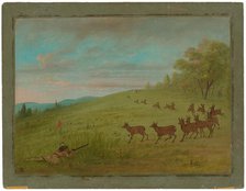 Antelope Shooting - Assinneboine, 1861/1869. Creator: George Catlin.