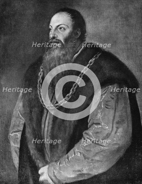 'Pietro Aretino', Italian author, playwright, poet and satirist, c1548-1551 (1912).Artist: Titian