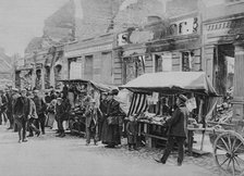 The market in the ruins of Hohenstein, East Prussia, World War I, 1915. Artist: Unknown