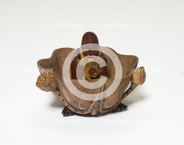 Cup in the Shape of a Lotus Flower with a Figure of an Immortal, Ming dynasty (1368-1644). Creator: Unknown.