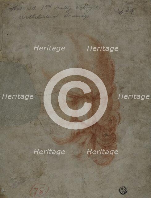 Head of a Bearded Man (recto) Sketches of Architectural Details (verso), n.d. Creator: Unknown.