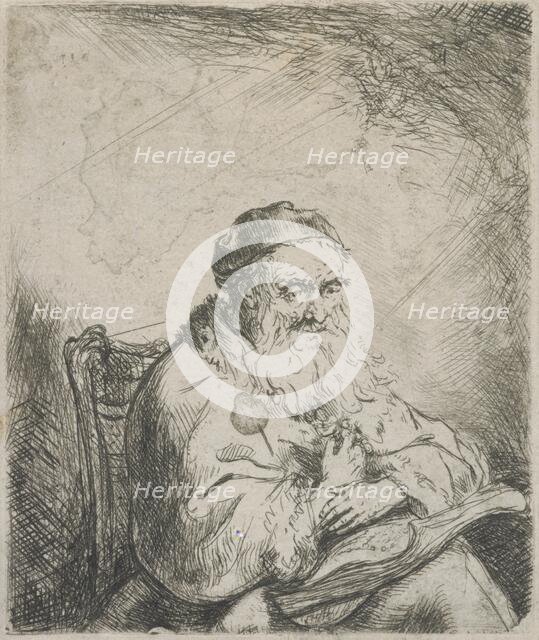 The old man with a leaf of trefoil on his coat, 1642-1669. Creator: Ferdinand Bol.