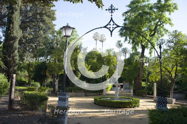 The Jardines de Murillo, landscaped garden in the centre of Seville, Spain, 2023. Creator: Ethel Davies.