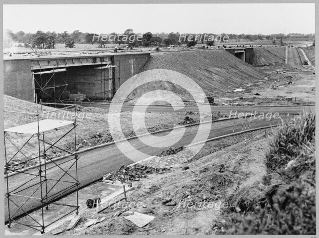 M6 Motorway, Junction 16, M6, Audley Rural, Newcastle-under-Lyme, Staffordshire, 17/06/1963. Creator: John Laing plc.