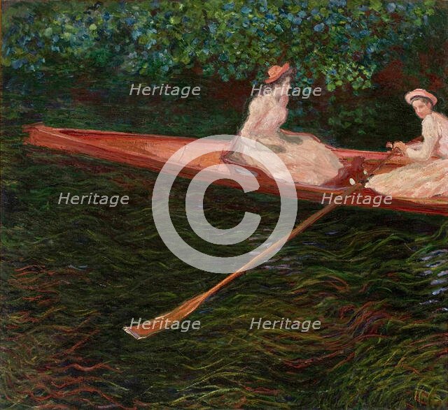 The Canoe on Epte, c. 1890. Creator: Monet, Claude (1840-1926).