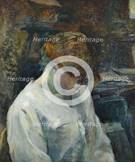 La Rousse in a White Blouse, 1889. Creator: Henri de Toulouse-Lautrec.