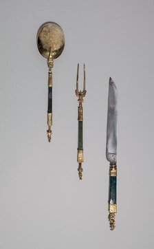 Fork, Knife, and Spoon, Germany, southern, c. 1600. Creator: Unknown.