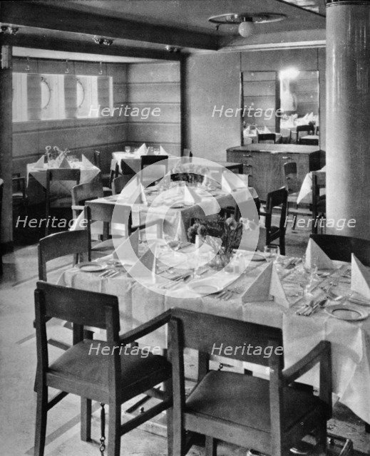 'Part of the Tourist Dining Saloon', 1935. Artist: Unknown.