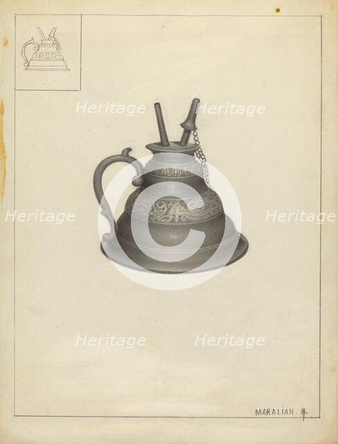 Lamp, c. 1936. Creator: Arsen Maralian.