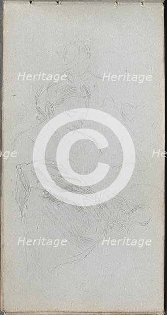 Sketchbook, page 82: Study of Fgures. Creator: Ernest Meissonier (French, 1815-1891).