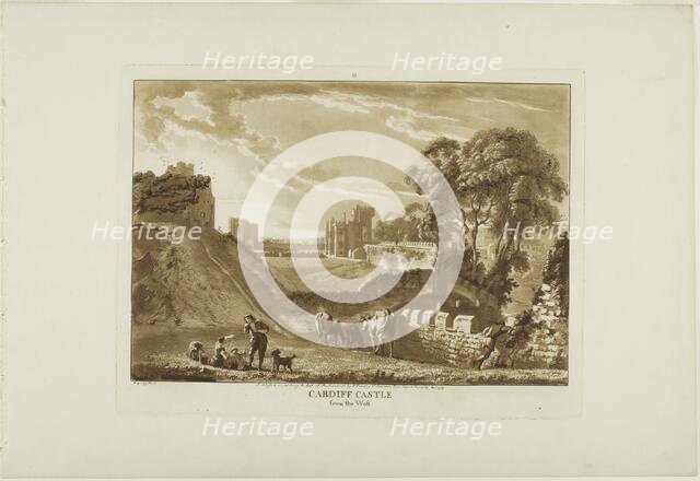 Cardiff Castle from the West, 1776. Creator: Paul Sandby.