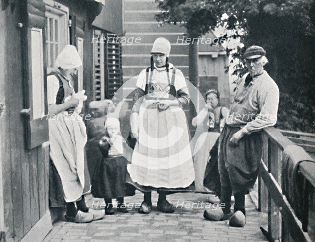 A family group of Marken people, North Holland, Netherlands, 1912. Artist: P Fincham.