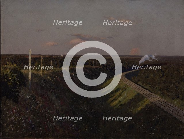 A train on the way, 1890s. Artist: Levitan, Isaak Ilyich (1860-1900)