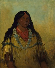 Tchow-ee-pút-o-kaw, a Woman, 1834. Creator: George Catlin.